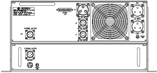P/N: ETI0001-1233 Rugged MilSpec UPS Standard Rear Panel Layout
