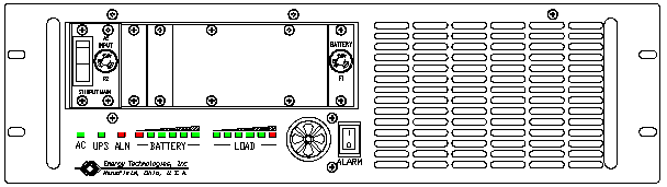 ETI0001-2210 Rugged COTS UPS Standard Front Panel Layout