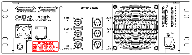 P/N: ETI0001-2227AG Rugged MilSpec UPS Standard Rear Panel Layout 